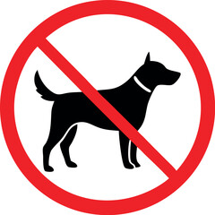 Pets not allowed sign vector illustration, Pet prohibition sign, No pets allowed sign, No Cats and Dogs not allowed, Dog and cat animal prohibition sign vector