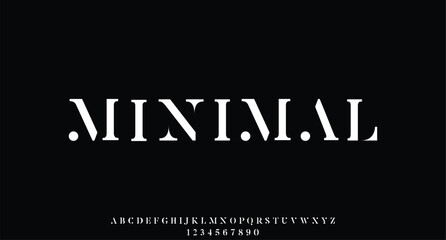 Minimal modern alphabet fonts. Typography minimalist neon urban digital fashion future creative logo font.

