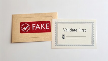 Obraz premium Business Documents Representing Authenticity and Verification Process