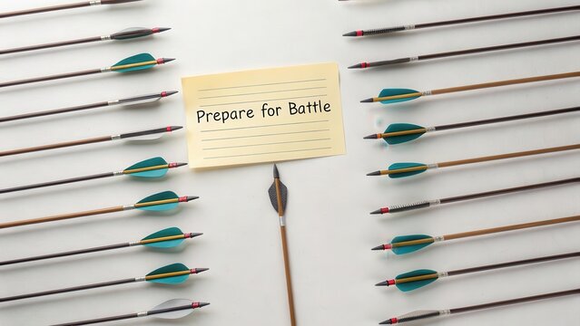 Prepare for Battle with Stylish Archery Arrows and Note Card