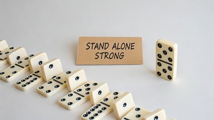 Stand Alone and Strong Concept with Domino Arrangement and Card