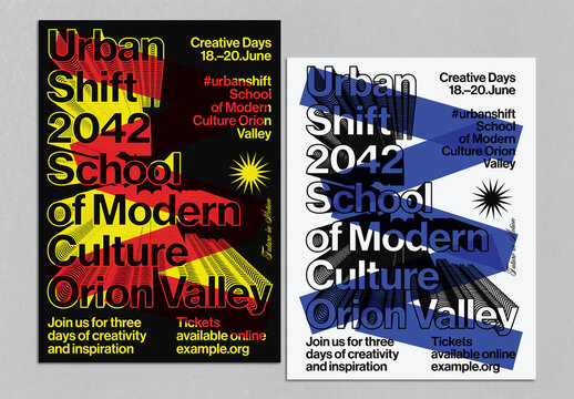Modern Culture Poster Design Layout