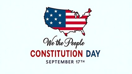 Celebrate constitution day with the american flag map and we the people