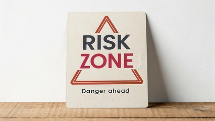 Caution Sign Indicating Risk Zone with Warning Message Design