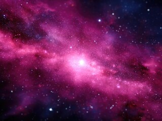 Obraz premium Cosmic Nebula in Deep Pink