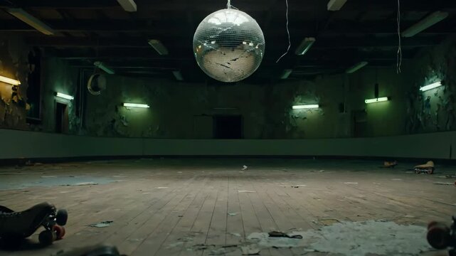 Haunting Echoes of the Past: A Forgotten Roller Disco Rink in Atmospheric Decay