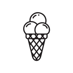 chocolate ice cream vector icon on white background 
