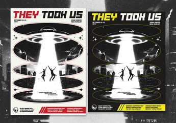 Retro Sci-Fi Thriller Poster Layout