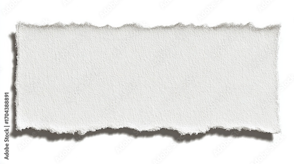 Poster blank torn paper sheet creating a rustic and artistic background for text or design elements