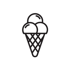ice cream vector icon on white background 