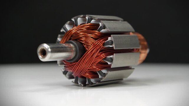 Armature or rotor with copper coil from electric motor of a small household appliance, namely from percussion massager