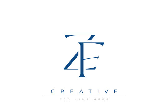 Blue stylized letters ZF combined in a modern design on a clean white background, evoking professionalism and creativity. Ideal for branding, business identity, and corporate representation concepts.