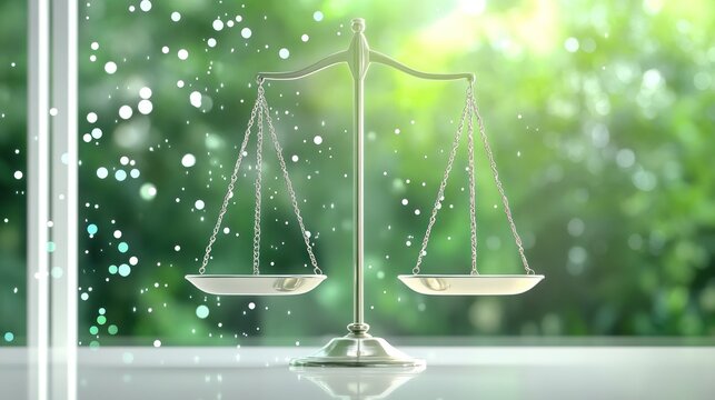 Scales of justice balance legal concept - Powered by Adobe