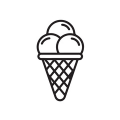vector ice cream on white background 