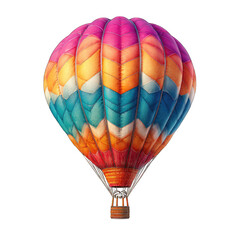Fototapeta premium Colorful hot air balloon, vibrant design