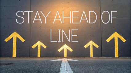 Stay Ahead of the Line with Directional Arrows on Wall