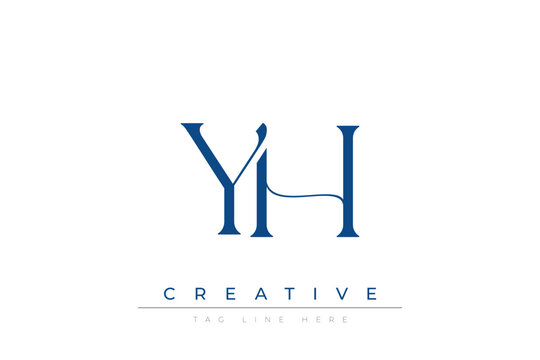 Blue stylized letters YH combined in a modern design on a clean white background, evoking professionalism and creativity. Ideal for branding, business identity, and corporate representation concepts.