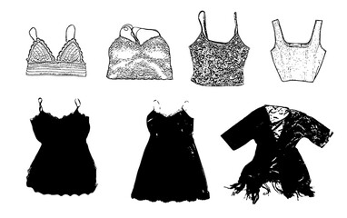 Vector Boho Wardrobe Essentials Illustration