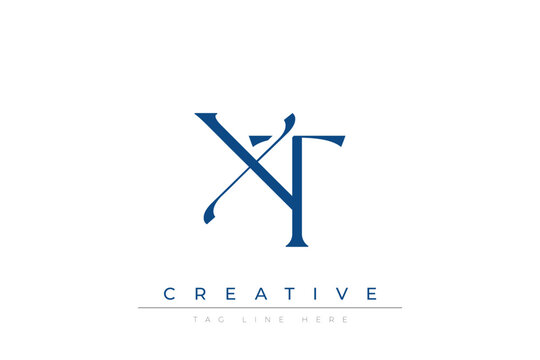 Blue stylized letters XT combined in a modern design on a clean white background, evoking professionalism and creativity. Ideal for branding, business identity, and corporate representation concepts.