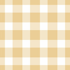 Classic gingham pattern in warm beige and white. Versatile background for graphic design, textiles, or web projects. Evokes rustic charm and simplicity.