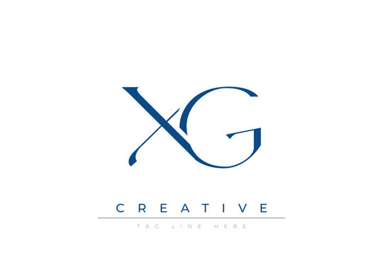 Blue stylized letters XG combined in a modern design on a clean white background, evoking professionalism and creativity. Ideal for branding, business identity, and corporate representation concepts.