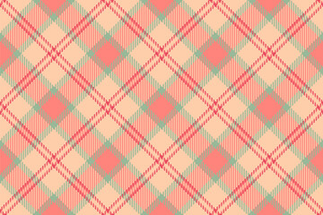New york fabric vector plaid, choose tartan background pattern. Equal texture seamless textile check in red and orange colors.