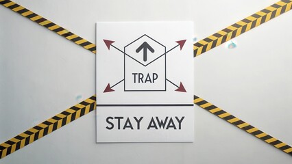 Warning Sign for Hazardous Area with Stay Away Message