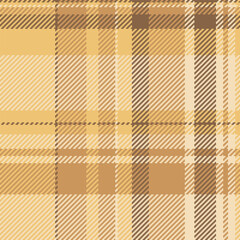 Herringbone tartan pattern background, net check fabric plaid. Hippy texture vector textile seamless in orange and light colors.
