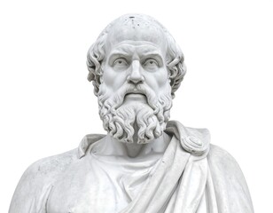 Obraz premium Close-up bust of a historical figure, likely ancient Greek or Roman