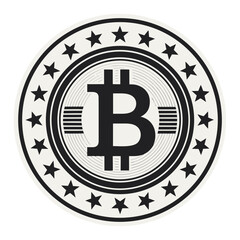 High quality bitcoin logo vector art