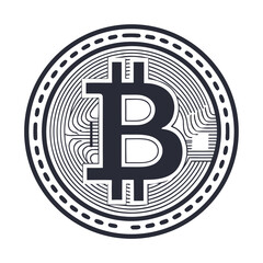  Clean bitcoin cryptocurrency symbol vector design
