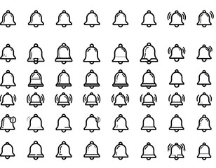 Collection of various bell icons