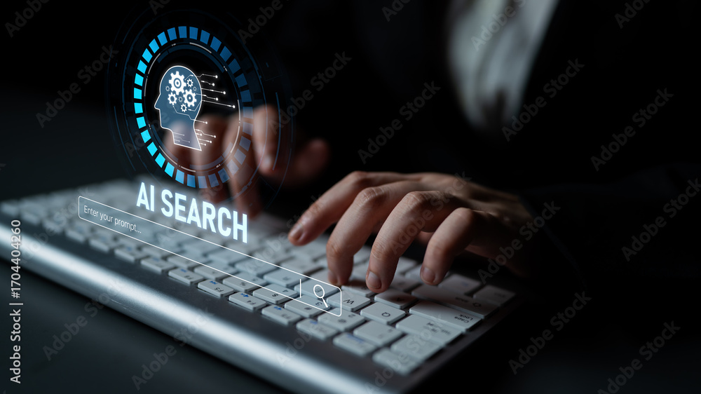 Poster ai search engine systems enhance seo data access. intelligent search engines powered by ai improve s