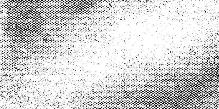 Black grunge seamless wire mesh texture with a halftone pattern
