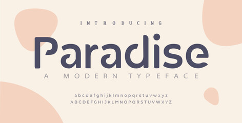 Paradise Minimal luxury font alphabet logo. Typography beauty fashion elegant minimalist serif italic fonts decorative wedding vintage retro logos. vector illustration   © Wonderlord