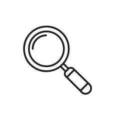 vector magnifying glass on white background