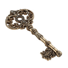 Ornate gold key