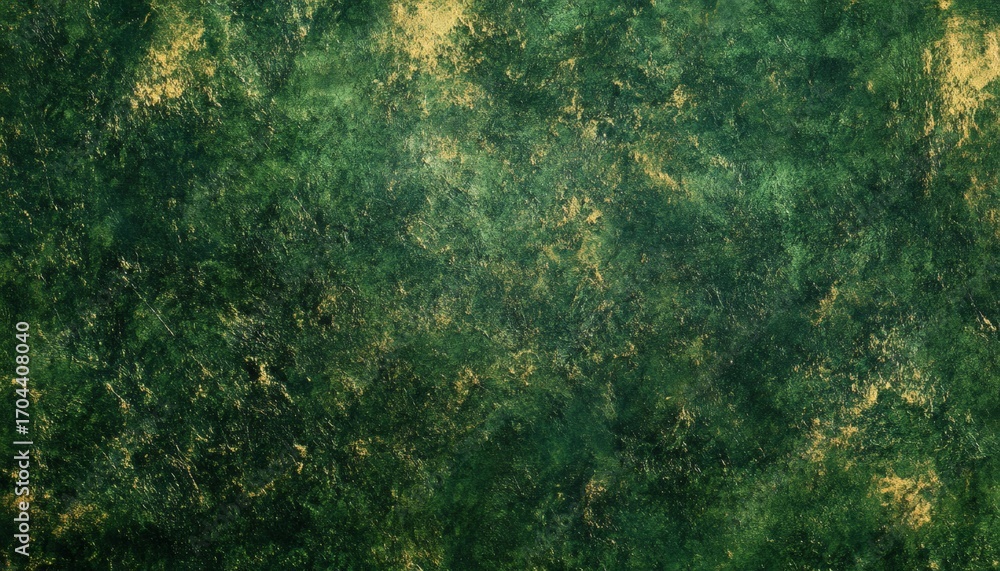 Poster the image shows a textured background with shades of dark green and gold, creating an abstract effec