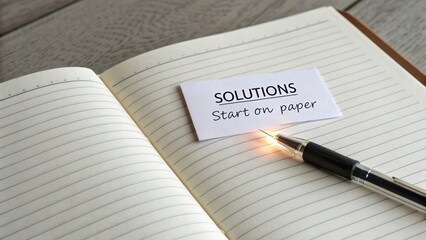Solutions Start on Paper Creating Innovative Ideas for Success