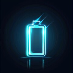 Neon battery power illustration