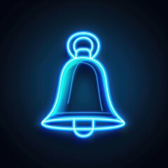 Neon bell icon