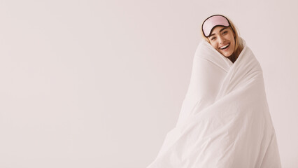 Great morning after good sleep, energetic, serene, vitality, wellbeing. Contented dreamy beautiful...