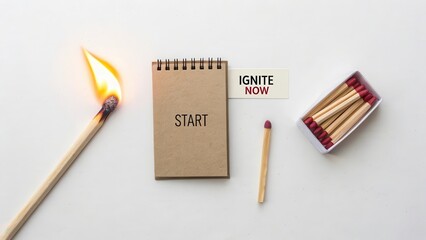 Igniting Ideas with Notepad and Matches for Creative Inspiration