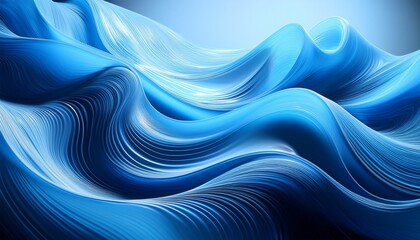 Obraz premium Abstract Blue Liquid Flowing Waves Creating Soft Light Patterns And Gentle Movement