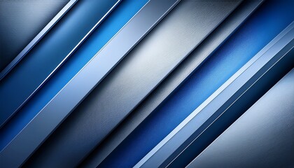Obraz premium A Sophisticated Arrangement Of Diagonal Lines In Monochrome Shades Of Blue And Gray Characterized By Varying Shadows And Depth Creating A Sleek And Elegant Feel