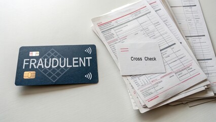 Fraudulent Activity Warning with Payment Card and Documentation Stack
