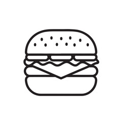 hamburger vector illustration on white background 
