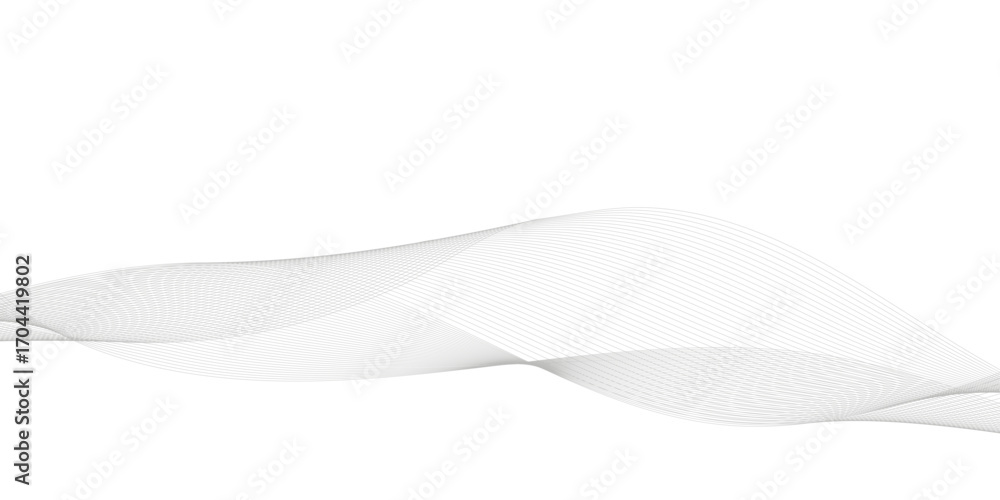 Poster frequency sound wave, twisted curve lines with blend effect.
