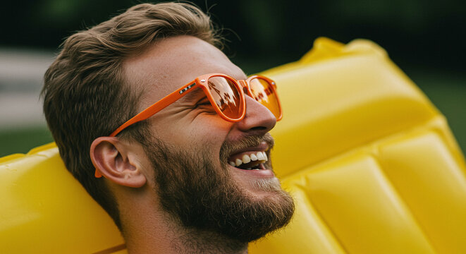 Friendly pizza delivery guy ready to serve up a delicious meal with easy online ordering and fast service, perfect for food delivery apps and restaurant ads