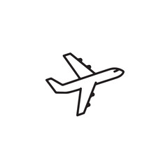 airplane icon vector illustration on white background 